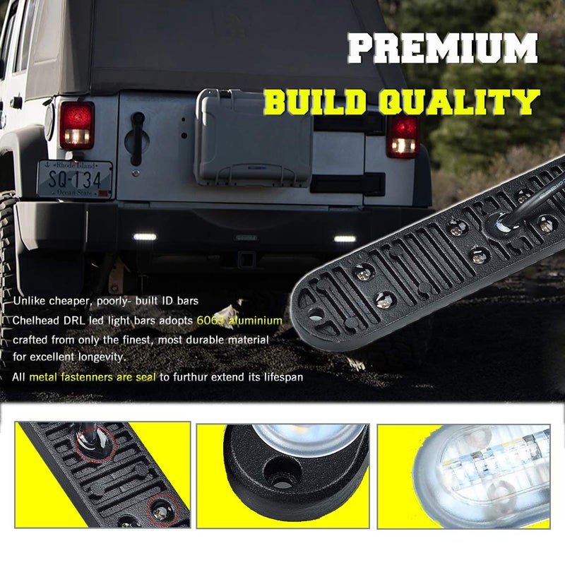 Chelhead Surface Mount Led Lights, Aluminium Base Led Backup Lights 6500K Led Fog Lights or Side Marker Indicator Lights Under Hood Compatible with Trucks RV Trailer Scooter Kawasaki 4wheeler - Image 3